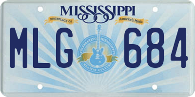MS license plate MLG684