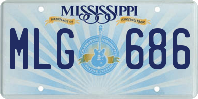 MS license plate MLG686