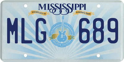 MS license plate MLG689