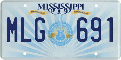 MS license plate MLG691