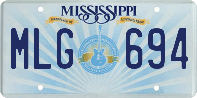 MS license plate MLG694