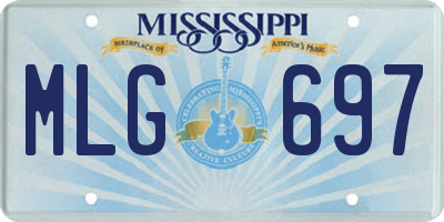 MS license plate MLG697