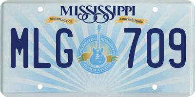 MS license plate MLG709