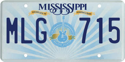 MS license plate MLG715
