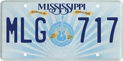 MS license plate MLG717