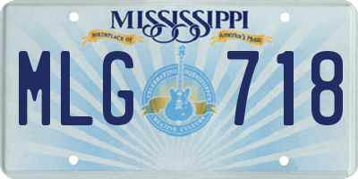MS license plate MLG718