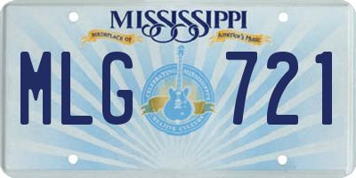 MS license plate MLG721