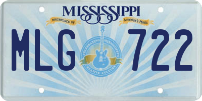 MS license plate MLG722