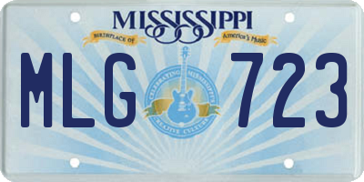 MS license plate MLG723