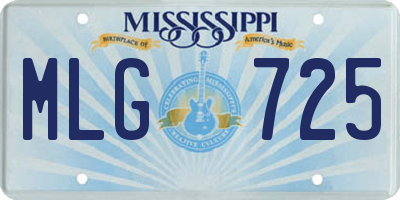 MS license plate MLG725