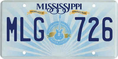 MS license plate MLG726