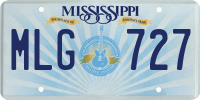 MS license plate MLG727