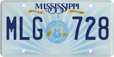 MS license plate MLG728
