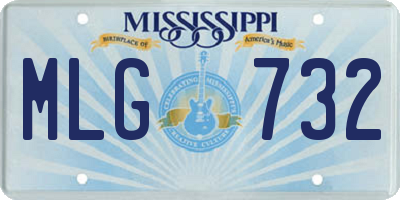 MS license plate MLG732