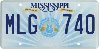 MS license plate MLG740