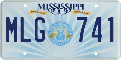 MS license plate MLG741