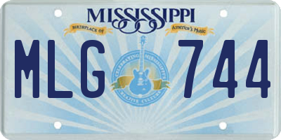 MS license plate MLG744