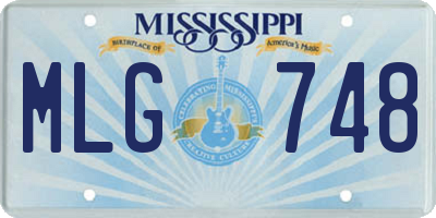 MS license plate MLG748