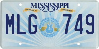 MS license plate MLG749