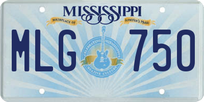 MS license plate MLG750