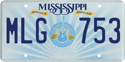 MS license plate MLG753
