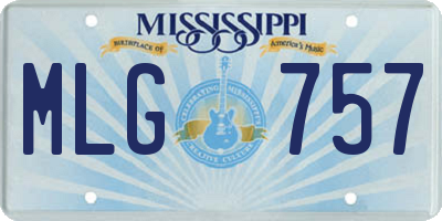 MS license plate MLG757