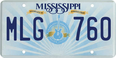 MS license plate MLG760
