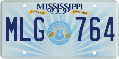 MS license plate MLG764