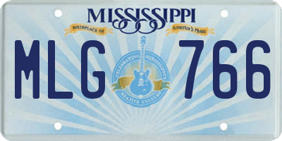 MS license plate MLG766