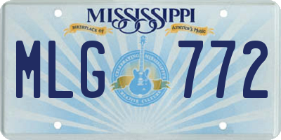MS license plate MLG772