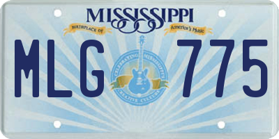 MS license plate MLG775