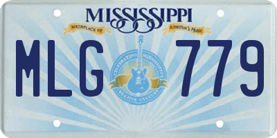 MS license plate MLG779