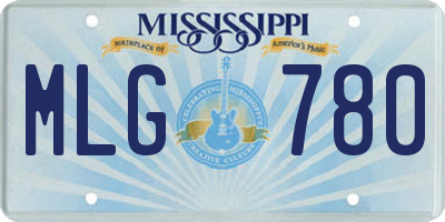 MS license plate MLG780