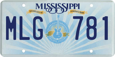MS license plate MLG781