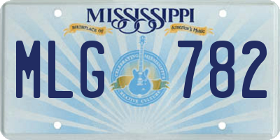 MS license plate MLG782