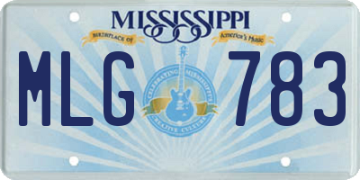 MS license plate MLG783