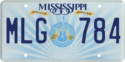 MS license plate MLG784