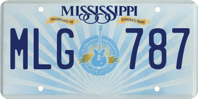 MS license plate MLG787