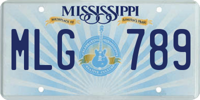 MS license plate MLG789