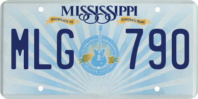 MS license plate MLG790