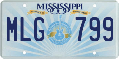 MS license plate MLG799