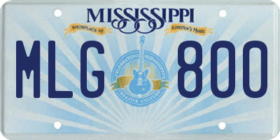 MS license plate MLG800