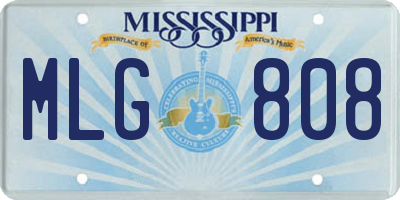 MS license plate MLG808