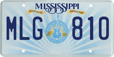 MS license plate MLG810