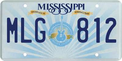 MS license plate MLG812