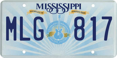 MS license plate MLG817