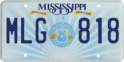 MS license plate MLG818