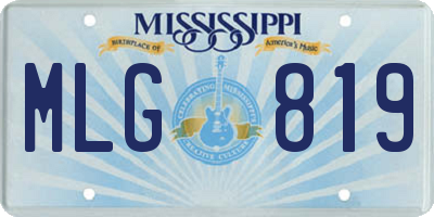 MS license plate MLG819