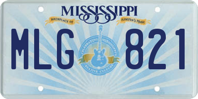 MS license plate MLG821