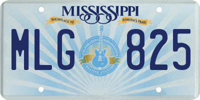 MS license plate MLG825